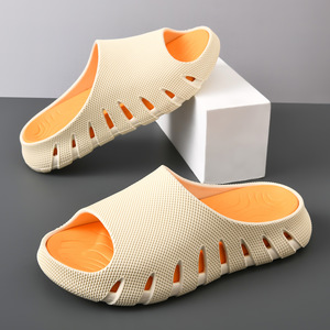 Men's Outdoor <b>Slides</b> Thick Soled Platform Breathable Non <b>Slip</b> Comfortable Beach Sports Sandals Black Purple - Product Image 3