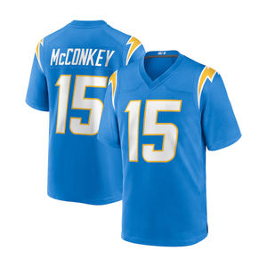 Personalizable al por mayor 2025 hombres Los Angeles City Football Jerseys 10 Justin Herbert 15 Ladd McConkey cosido camisetas de fútbol - Product Image 3