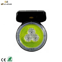 Feu de signalisation magnétique solaire en ABS/PC avec 5 LED, protection IP66, réflecteur prismatique haute intensité, portable
