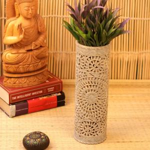 กระถางดอกไม้หินอ่อนทำมือ, กระถางต้นไม้หินอ่อนตกแต่งสำหรับตกแต่งบ้าน, วางบนโต๊ะและสวนในร่ม - Product Image 6