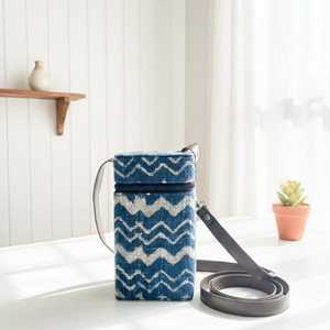 Hand Block Printed Cotton <b>Rug</b> Fabric Phone Case Cover <b>Boho</b> Handmade Textile Accessory - Product Image 1