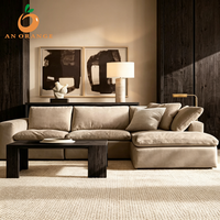 Canapé en cuir véritable de luxe personnalisable pour salon intérieur, mobilier en cuir pour villa, hôtel, résidence