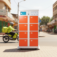 Station de recharge solaire pour vélos électriques, chargeur de batterie au lithium pour trottinettes électriques et motos, armoire de recharge publique pour échange de batteries