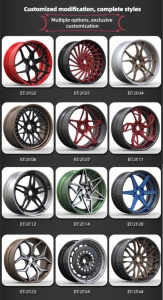 ล้อแม็กซ์ 722Auto T6 ฟอร์จ น้ำหนักเบา ขนาด 17-20 นิ้ว 5x100 5x112 5x114.3 5x120 ขอบเว้าลึก สีดำเงา สำหรับรถยนต์นั่งส่วนบุคคล - Product Image 4