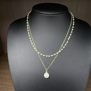 महिलाओं के लिए नई फैशन नकली मोती हार का आभूषण महिलाओं के लिए प्रत्यक्ष कारखाने के फैंसी आभूषण से गोल आकार का पेलेंट हार - Product Image 2