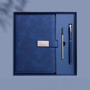 Ensemble de carnet de notes A5 élégant et luxueux X418 avec couverture en cuir PU durable, ensemble de carnet de notes de bureau, recharge de stylo, carnet de notes durable, cadeau - Product Image 3