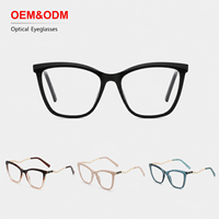 Monturas de Gafas Ópticas Ligeras de TR90 con Diseño Ojo de Gato para Mujer al por Mayor, Monturas de Gafas Graduadas de Moda, Fabricante ZgGKnk