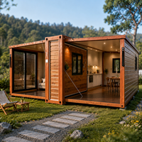 Casa Móvil Fácil de Instalar, Casa Contenedor Expandible de 20 pies con Dormitorio, Cocina, Sala de Estar, Diseño Prefabricado Minimalista