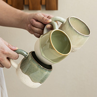 Mug en céramique personnalisé avec nom, tasse à café artisanale émaillée, mug en grès gravé sur mesure pour la famille et les amis