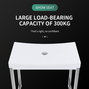 Tabouret de douche concentrique en acier inoxydable, capacité de charge de 250 kg, siège de bain antidérapant pour personnes âgées, femmes enceintes, usage domestique - Product Image 3