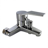 Mitigeur thermostatique mural en zinc chromé pour bain et douche, eau chaude et froide, avec jet de pluie, pour baignoire et cuisine