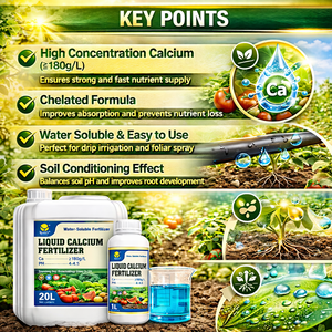 Fertilizante de Calcio Soluble en Agua para Cultivo de Vegetales, Fertilizante Líquido para Riego y Aplicación <span class=keywords><strong>Foliar</strong></span> - Product Image 4