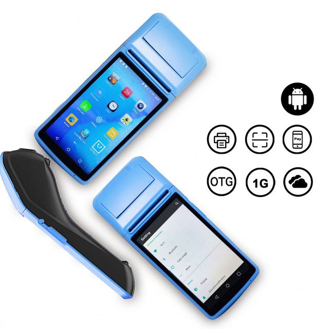 5.5 Inch Wireless Handheld Android Pos Device Smart Android Pos Machine with Wifi Printer