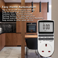 Enchufe Inteligente con Pantalla LCD Electrónica, Temporizador Digital Cíclico de 7 Días, Interruptor de Enchufe para Cocina, Control Programable