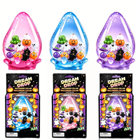 Jouet anti-stress souple en forme de goutte d'eau Halloween Dream Drop, édition limitée, transparent, à presser, fantôme, citrouille, chat noir, ornements