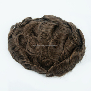 Prothèse capillaire courte pour hommes en dentelle française intégrale - Product Image 5