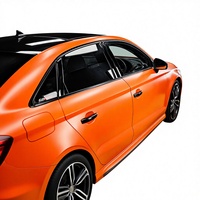 Film de protection de carrosserie automobile personnalisé en TPU 7,5 mil anti-rayures, couleur logo personnalisée, rouge orange cristal Hong Cai, directement de l'usine, garantie 2 ans