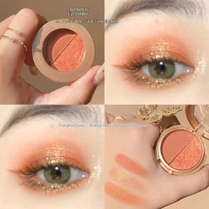 Palette de fards <span class=keywords><strong>à</strong></span> paupières en poudre minérale, couleur orange citrouille, ton terre, non-décolorant, imperméable, mat, paillettes dorées, OEM/ODM - Product Image 4