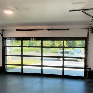 <span class=keywords><strong>Porte</strong></span> <span class=keywords><strong>de</strong></span> <span class=keywords><strong>garage</strong></span> en verre isolée ignifuge et coupe-vent facile à installer avec finition en alliage d'aluminium - Product Image 3