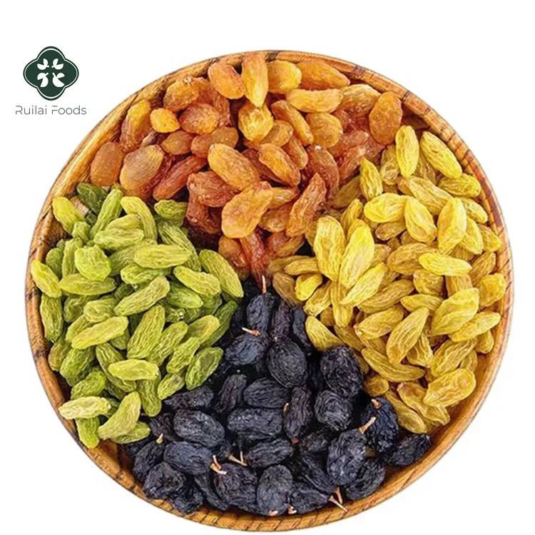 China High quality mixed colors dried black raisins sweet rich nutritious golden Raisin