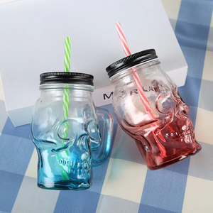 Taza de Café de Vidrio de 16 oz de la Marca <span class=keywords><strong>Taibo</strong></span> al por Mayor, con Tapa y Asa, Colores Personalizables, Logotipo Personalizado, Vaso Moderno para el Hogar, la Oficina o el Café - Product Image 1