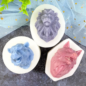 Molde de Silicona para Pastel, Jabón, Vela y Aromaterapia con Forma de Cara de Animal (León, Tigre, Elefante, Lobo, Gorila) para Molde 3D, Modelo B-5075-5 - Product Image 5