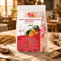 Teh Herbal Hawthorn Daun Teratai Bebas Kafein untuk Diet, Teh Pelangsing dalam Kemasan Sachet, Teh Kesehatan Alami