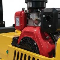 Mini-compacteur vibrant à double tambour de 640 kg, autopropulsé, pour asphalte, avec moteur Changchai et pompe KYB