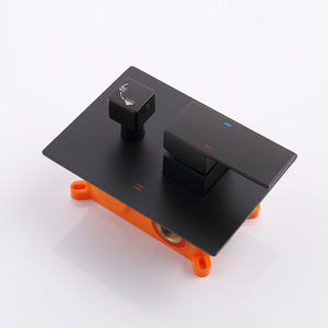 Grifo mezclador de ducha oculto de pared negro con sistema de lluvia para <span class=keywords><strong>baño</strong></span>, grifos de ducha y <span class=keywords><strong>baño</strong></span> - Product Image 6