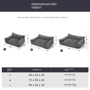 Съемная моющаяся лежанка-диван для собак, теплая лежанка для животных, высококачественная роскошная лежанка для питомцев - Product Image 5
