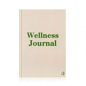 Custom Wellness <b>Journal</b> Notebook A5 Leather Hardcover with 100 Sheets for Men and Women - Product Image 1