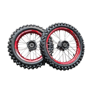 Ensemble de roues de moto tout-terrain de 12 à 14 pouces, 80/100-12 60/100-14, jantes à rayons en aluminium CNC, kit complet avant et arrière - Product Image 2