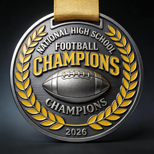 Medallas Conmemorativas Deportivas de Metal Dorado, <span class=keywords><strong>Diseño</strong></span> Personalizado del Fabricante, para Eventos Especiales, Liga de Rugby, Premio al Finalista - Product Image 3