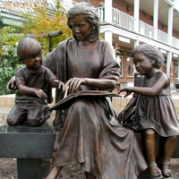 Sculptures en bronze extérieures, statues de figure de jardin, figures en bronze de fonte d'art-thème, sculptures de parc