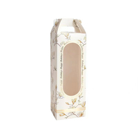 Caja de regalo de cartón Tapa de ventanas transparente Papel Kraft artificial Embalaje de rosas de cartón Cajas de envío en relieve para rosa
