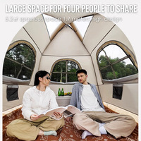 Tente gonflable de camping extérieur en Oxford TPU avec colonnes d'air, imperméable, résistante aux UV, portable, installation rapide quatre saisons pour 3-4 personnes