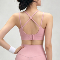 Nouveau design – Soutien-gorge de sport pour femme à double bretelle spaghetti, effet seconde peau, dos élégant, haute intensité, pour gym et yoga