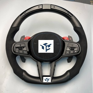Volant chauffant personnalisé en fibre de carbone pour BMW M2 M3 M4 M5 F10 <span class=keywords><strong>F50</strong></span> F30 F32 F80 F82 F90 E90 E92 E60 E63 - Product Image 2
