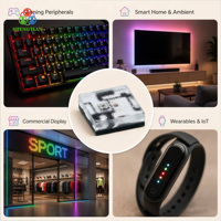 Адресуемые RGB LED-светодиоды 2020 года, 2.0x2.0мм, со встроенными микросхемами WS2812/SK6812, для игр, умного дома и коммерческих вывесок