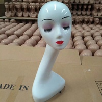 Tête de Mannequin Femme Réaliste avec Buste pour Présentation de Perruques, Maquillage et Accessoires de Beauté