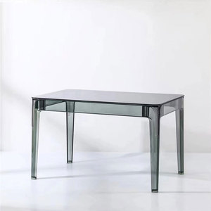 Mobili da pranzo moderni Design semplice piano <span class=keywords><strong>in</strong></span> vetro <span class=keywords><strong>trasparente</strong></span> Base <span class=keywords><strong>in</strong></span> <span class=keywords><strong>plastica</strong></span> tipo quadrato - Product Image 6