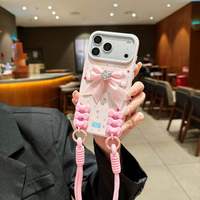 Coque de téléphone portable avec cordon de suspension pour iPhone 17 18 14 15 16 Pro Max 12 13 Plus – Tendance et Mignonne