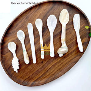 Cuillère à caviar en nacre naturelle moderne et écologique de 16x3,5 cm, idéale pour les mariages, les outils de cuisine pour la crème glacée, en provenance du Vietnam - Product Image 3