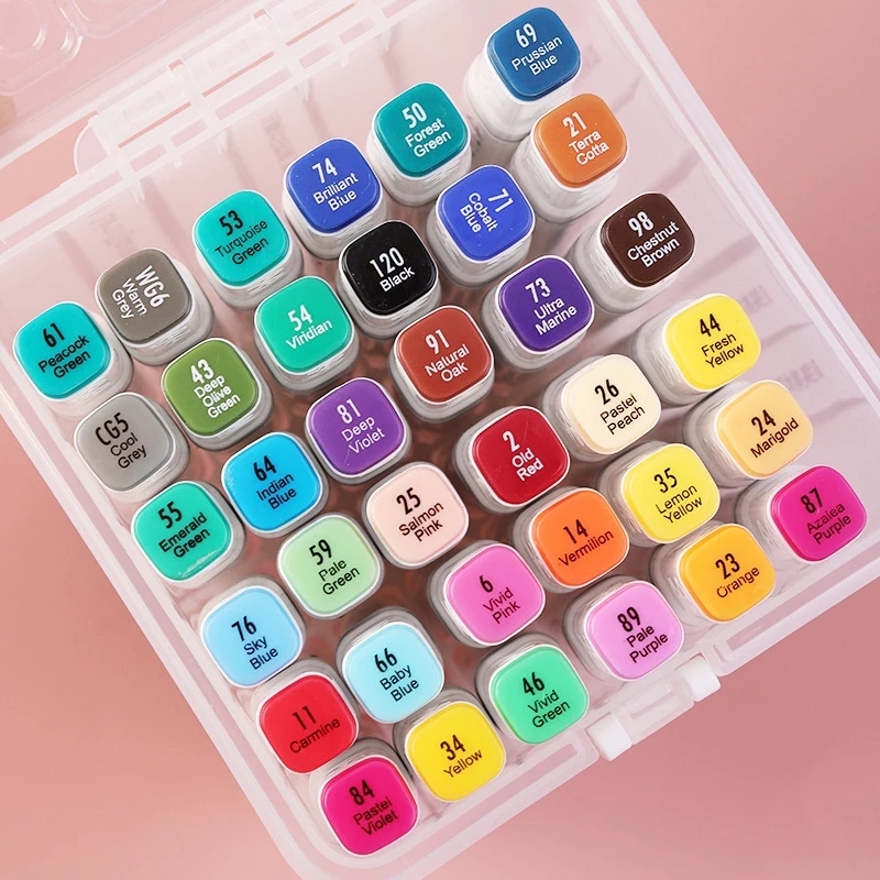 Художественные маркеры 36/48/60 маркеры для набросков ручка с двойными наконечниками кисть спиртовые цветные ручки для художника манга маркеры художественные принадлежности школа