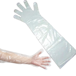 Trending Products 2026 New Arrivals Veterinary AI Galvus Long PE Disposable Waterproof Medium Thickness Obstetric Gloves - Product Image 1