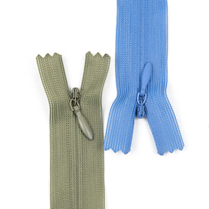Phụ kiện may mặc #3 #5 Màu đen tùy chỉnh tất cả các màu vải nylon zip đóng mở cuối dây kéo vô hình cho quần áo - Product Image 6