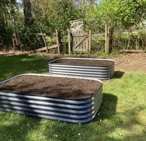 Verhoogde Tuinbed Plantenbak Gegalvaniseerd Stalen Tuinbed Outdoor Plantenbakken