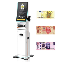 Kiosco de Pago Multifuncional con Pantalla Táctil Curva de 10 Puntos para Supermercados, con Sistema POS y SDK