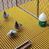Plateforme de passage en grille FRP moulée en gros, panneau en fibre de verre, grille de sol en FRP pour pigeonnier de course