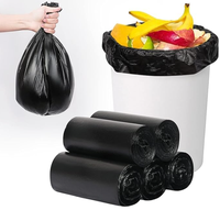 Sacs poubelles de jardin en plastique noir imperméables XL personnalisables, robustes et jetables, en rouleau, vente en gros
